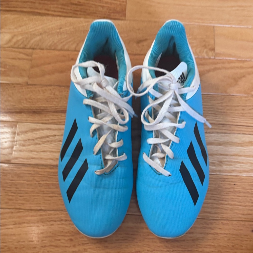 Adidas X 19.4 Youth Soccer Cleats Size 4.5 Blue White Firm Ground Shoes - Picture 6 of 7